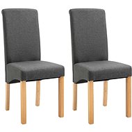 Jídelní židle 2 ks šedé textil - Jídelní židle