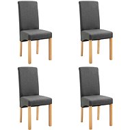 Jídelní židle 4 ks šedé textil - Jídelní židle