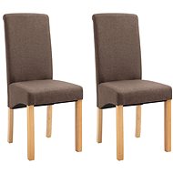Jídelní židle 2 ks hnědé textil - Jídelní židle