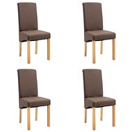 Jídelní židle 4 ks hnědé textil - Jídelní židle