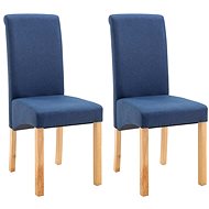 Jídelní židle 2 ks modré textil - Jídelní židle