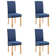 Jídelní židle 4 ks modré textil - Jídelní židle