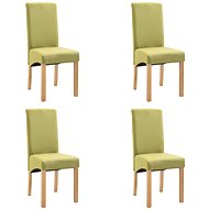 Jídelní židle 4 ks zelené textil - Jídelní židle
