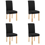 Jídelní židle 4 ks černé textil - Jídelní židle