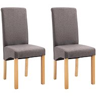 Jídelní židle 2 ks taupe textil - Jídelní židle