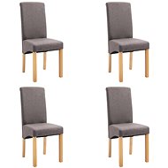 Jídelní židle 4 ks taupe textil - Jídelní židle