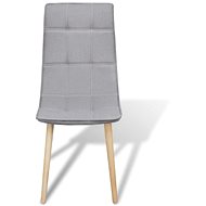Jídelní židle 6 ks světle šedé textil - Jídelní židle