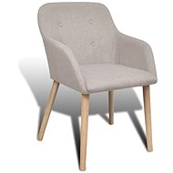 Jídelní židle 4 ks béžové textil - Jídelní židle