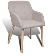 Jídelní židle 6 ks béžové textil - Jídelní židle