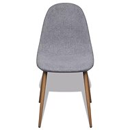 Jídelní židle 6 ks světle šedé textil - Jídelní židle