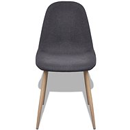 Jídelní židle 6 ks tmavě šedé textil - Jídelní židle