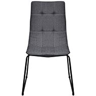 Jídelní židle 6 ks tmavě šedé textil - Jídelní židle