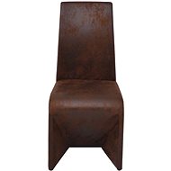 Jídelní židle 6 ks hnědé textil - Jídelní židle