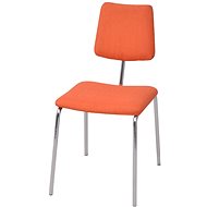 Jídelní židle 4 ks oranžové textil - Jídelní židle