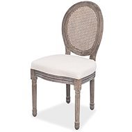 Jedálenské stoličky 6 ks krémové textil - Jedálenská stolička
