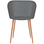 Jídelní židle 6 ks šedé plast - Jídelní židle