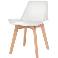 Jídelní židle 6 ks bílé plast - Jídelní židle