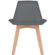 Jídelní židle 6 ks šedé plast - Jídelní židle