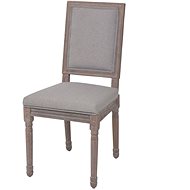 Jídelní židle 6 ks světle šedé textil - Jídelní židle