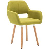 Jídelní židle 4 ks zelené textil - Jídelní židle