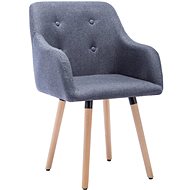 Jídelní židle 4 ks tmavě šedé textil - Jídelní židle