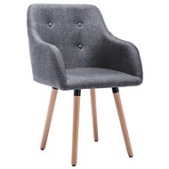 Jídelní židle 4 ks světle šedé textil - Jídelní židle