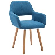 Jídelní židle 6 ks modré textil - Jídelní židle