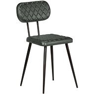 Jídelní židle 6 ks šedé pravá kůže - Jídelní židle