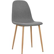 Jídelní židle 6 ks světle šedé textil - Jídelní židle