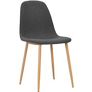Jídelní židle 6 ks tmavě šedé textil - Jídelní židle