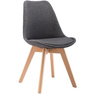 Jídelní židle 6 ks tmavě šedé textil - Jídelní židle