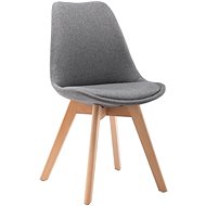 Jídelní židle 6 ks světle šedé textil - Jídelní židle