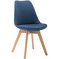 Jídelní židle 6 ks modré textil - Jídelní židle