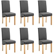 Jídelní židle 6 ks šedé textil - Jídelní židle