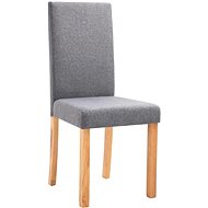 Jídelní židle 6 ks světle šedé textil - Jídelní židle