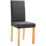 Jídelní židle 6 ks tmavě šedé textil - Jídelní židle