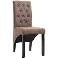 Jídelní židle 6 ks hnědé textil - Jídelní židle