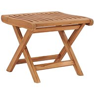 Folding Footstool 46.5 x 49 x 41.5cm Solid Teak Wood 48981 - Footstool