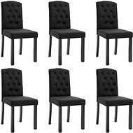 Jídelní židle 6 ks černé textil - Jídelní židle