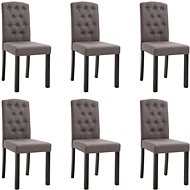 Jídelní židle 6 ks taupe textil - Jídelní židle