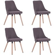 Jídelní židle 4 ks taupe textil - Jídelní židle