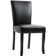 Jídelní židle 6 ks černé umělá kůže - Jídelní židle