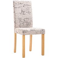 Jídelní židle 6 ks krémové textil - Jídelní židle