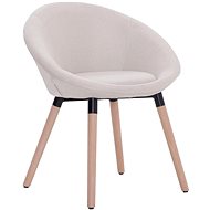 Jídelní židle 4 ks krémové textil - Jídelní židle