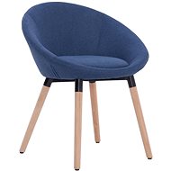 Jídelní židle 4 ks modré textil - Jídelní židle