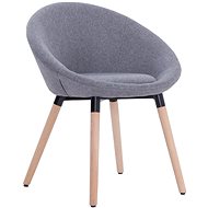 Jídelní židle 6 ks světle šedé textil - Jídelní židle