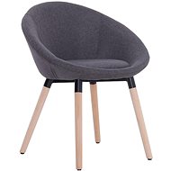 Jídelní židle 6 ks tmavě šedé textil - Jídelní židle