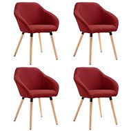 Jídelní židle 4 ks vínové textil - Jídelní židle