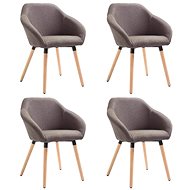 Jídelní židle 4 ks taupe textil - Jídelní židle