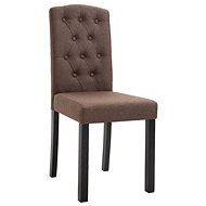 Jídelní židle 6 ks hnědé textil - Jídelní židle